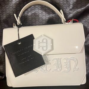 Philipp Plein Super Heroine Medium Handbag White